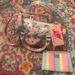 Sale Rare rainbow Betsey Johnson unicorn purse